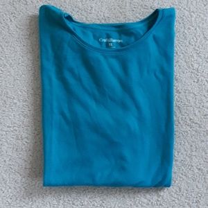 Croft & Barrow Turquoise Short Sleeve Tee Size XL